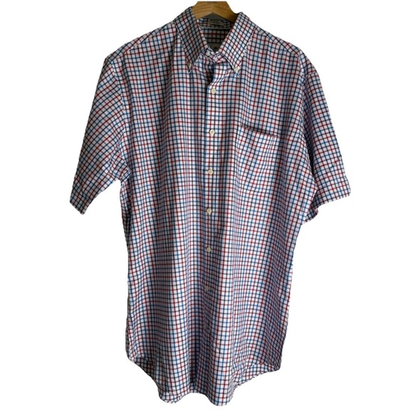 Peter Millar Red and Blue Casual Button Down Shirt - Picture 6 of 8